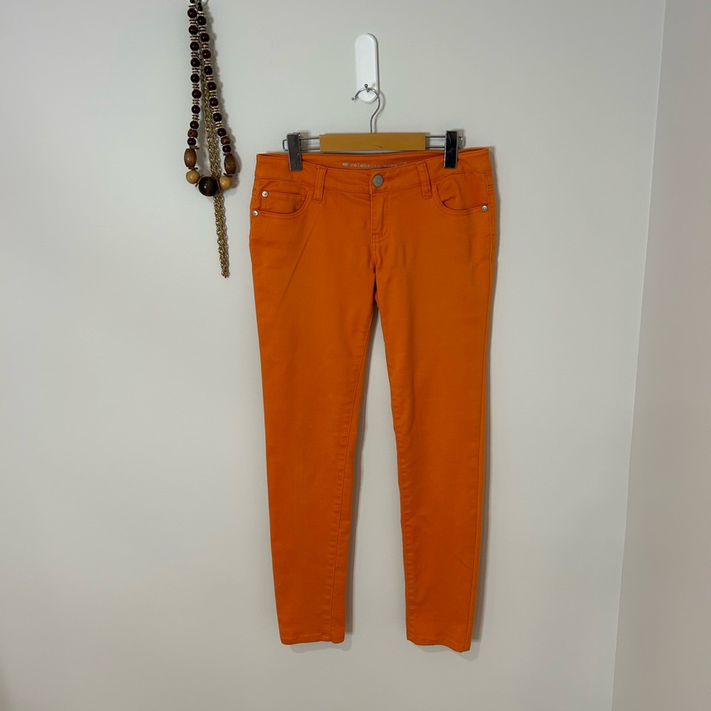 Beautiful Celebrity Pink Bold Orange Skinny Jeans❤️5